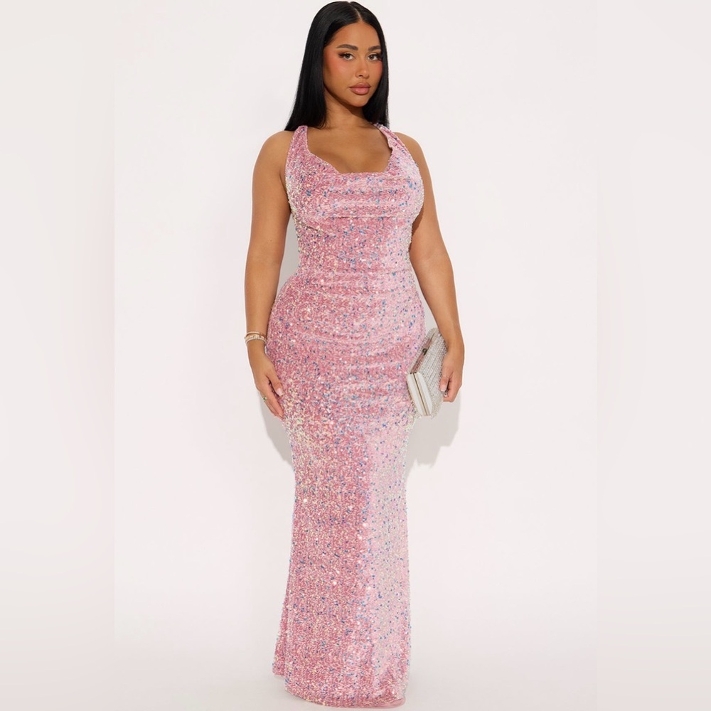 Sparkling pink dress
